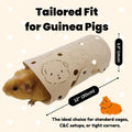 Guinea Pig Tunnel, Washable Felt Hideout, Cavyhead Design，Beige