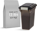 IRIS USA Dog Food Storage Container, Up to 13 lbs, Smoke, Made in USA