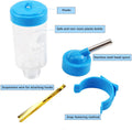 3 Pack Hamster Water Feeder Bottle, 125 ml No-Drip Small Animals Water Dispenser, Pet Hanging Water Bottle for Guinea Pi