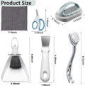 6-Piece Bearded Dragon Tank Cleaning Set, Reptile Enclosure Cleaning Tool Set with Bearded Dragon Nail Clippers&Cleaning