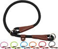 MayPaw Slip Collar Nylon Rope Adjustable Collar for Dog Training- No Pull Round Martingale Dog Collars for Small Medium 