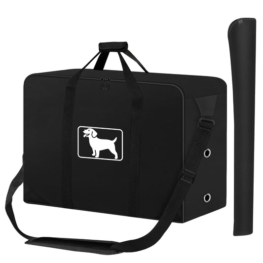 Dog Playpen Storage Bag, Fits 32" H 8 Panels and 9 Stakes,Dog Fence Travel Bag for Foldable Exercise Pet Playpen, with Shoulder, Waterproof Tear Resistant 600D Oxford Fabric, Designed for RV Trips