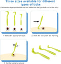 Penitue Tick Removal Tool Kit Tweezers for Cats and Dogs, Professional Portable Tick Remover and Puller Set Suitable for
