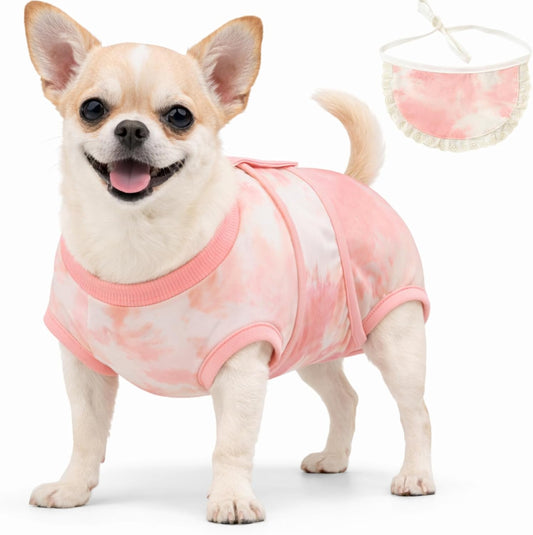 Dog Surgery Recovery Suit, Onesie for Female male Dogs Post Spay Neuter, S