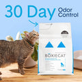 Boxie Unscented 30 Day Odor Control Clumping Clay Cat & Kitty Litter 16 lb, 99.9% Dust-Free, Hard Flat Top Clumps, No Fragrances No Fillers, Long-Lasting, Easy to Scoop