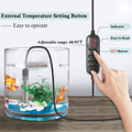 HITOP Mini Submersible Aquarium Heater -50W Digital Heater for Fish Tank Turtle Tank, for Saltwater and Fresh Water with