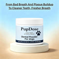 PupDose Dental Powder for Dogs, Fresh Breath & Oral Care Support for Daily Dog Dental Care-100G(1 Bottle)