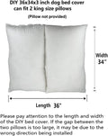 Do It Yourself Dog Bed Cover Waterproof Stuff Pillow Cover with Zipper 36 x 34 Inch