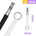 2 Pack Dog Whistle for Barking Control & Recall Training - Adjustable Ultrasonic Silent Whistle with Lanyard for All Dog