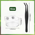 Jumping Spider Feeding Dish Set, Magnetic Acrylic Water Food Bowl with Feeding Tweezers, Jumping Spider Enclosure Access