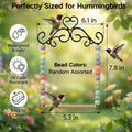 NESTURROW Hummingbird Swing & Perch for Outdoor – Rust-Resistant Metal Bird Perch with Colorful Beads, Easy Hanging Garden Accent Near Feeder, Bird Bath & Hummingbird House (1 PCS)