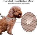 Plutus Pet No Pull Dog Harness with Breathable Mesh Padded, Adjustable Reflective Escape Proof Dog Harness, Quick Fit Dog Vest Harness for Small Medium Large Dogs(M, Beige)