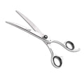 Laazar Professional 7.5 inch Curved Shears for Dogs and Cats | Tension Adjustable Pet Grooming Scissors | 440C Japanese Stainless Steel | Groomers Tool for Men and Woman Leather case Included