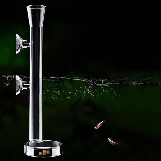 Mipukbay Glass Aquarium Feeder Set - 9.8 Inch Shrimp Feeding Tube & Dish for Fish, Shrimp, and Bottom-Dwelling Aquatic P