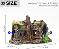 Aquarium Decorations Large Fish Tank Ornament Reptile House Shelter Decor Aquarium Hides with Betta Cave Temple Ruins Tr
