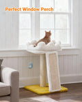 Happi N Pets Cat Tree, Cloud Cat Tower with Soft Bed, Cat Scratching Post & Pad with Larger Perch for Window Viewing, Small Cat Tree with Cute Toys, Bonus Catnip