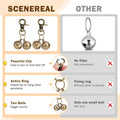 SCENEREAL Bells for Dog Collars - 2 Pack Pet Hanging Ring Bell Accessories for Dog & Cat, Pet Pendant Collar Charm with 