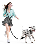 Heelay Hands Free Dog Leash, 5.9-8.2ft Multifunctional Crossbody Rope with Explosion-Proof Handle and Adjustable Training Hands Free Leash for Medium Dog Walking Jogging and Running