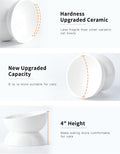 ABRUTY Cat Water Bowl, 16 OZ Ceramic Elevated Cat Bowls, 15° Tilted and Raised Pet Food Dish, Anti Vomiting Protect Pets' Spines and Whisker Fatigue