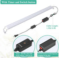 HITOP Full Spectrum LED Aquarium Light 32-40" Classic Fish Tank Light with Timer, Aquarium Plant Light with Stable Exten