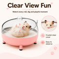 Meow&Woof Hamster Sand Bath Container, Large Sandbox Toilet Gerbil Batheoom, Tiny Chinchilla Dust Bathtub Sand Bath Box 