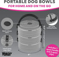 Healthy Human Travel Pet Bento Bowls - Human-Grade Stainless Steel & BPA-Free, Leak-Proof Water & Food Container Set for