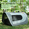 YUNIQUE Cat Carrier Soft for Pets Up to 15 Lbs, Airline Approved Collapsible Travel Puppy Carrier with One Piece Design (Grey)