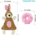 Volacopets Puppy Toys for Teething, Puppy Chew Toys for Small Dogs, Crinkle Dog Toys Small Breed Boredom and stimulating, Dog Toys for Small Dogs, Pink, 5-Pack
