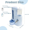 Hamster Water Bottle with Food Bowl,Hamster Cage Accessories 300ml+80ml