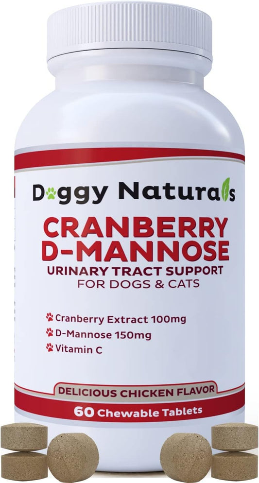 Cranberry D-Mannose for Dogs and Cats Urinary Tract Infection Support Prevents and Eliminates UTI, Bladder Infection Kid