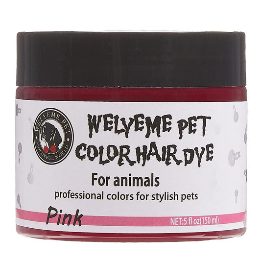 WELYEME Dog Hair Dye - Permanent, Professional, Bright Pink Color for Dogs and Horses