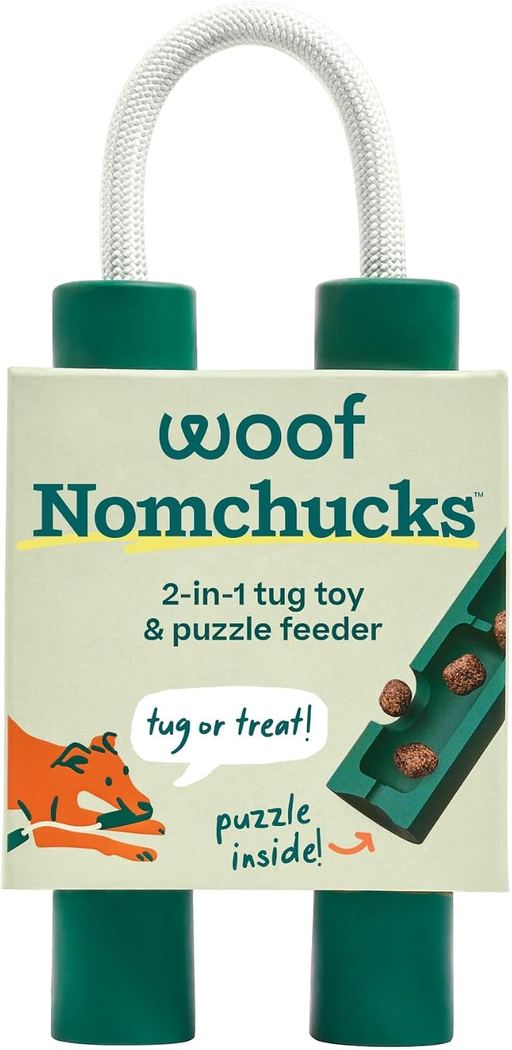 WOOF Nomchucks Dog Puzzle & Tug Dual Purpose Toy