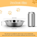 Stainless Steel Cat Bowl-Shallow Wide Flat Cats Food Bowls,Metal Kitten Dishes Whisker Friendly Fatigue Relief,Replaceme