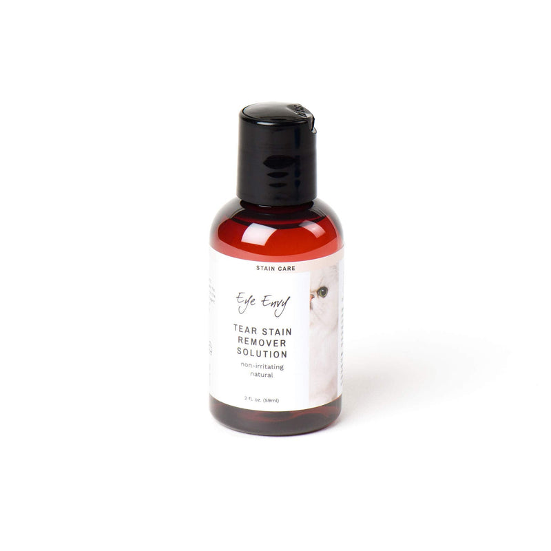 Eye Envy Tear Stain Remover Solution for Cats. Gentle, Natural and Safe. Cleans Tear Stains. Recommended by Breeders, Groomers. Remove Eye Stains from Persians and Exotics. 2 oz. Made in USA