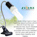 FUNKS TORITOMOSU Bird Cage UVB Light Combo Kit, AvianSun Lamp 2.4% UVB UVA 20W Compact Fluorescent Bulb for All Kinds Captive Birds