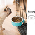 Mechpia 2 Pieces Crate Dog Bowl, Removable Stainless Steel Pet Kennel Hanging Food Water Feeder Bowl Cage Coop Cup for P