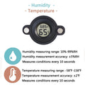 2 PCS Magnetic Temperature and Humidity Monitor for Jumping Spider Enclosure Accessories Mini Digital Reptile Thermomete