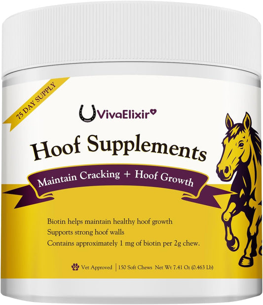 Hoof Supplements for Horses, Horse Supplies, Strengthener with MSM, Horse Health - Supports Strong Hooves and Optimal Gr