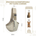 Dog Carrier Sling for Small Dogs & Cats, Puppy Sling Bag with Drawstring Mesh Opening, Safety Clip, Zipper Storage Pocke