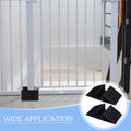 6 Pcs Pet Gate Support Feet for Freestanding Dog Fence Panel, Black