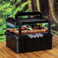 Portable Reptile Cage Carrier Tank with Handle Reptile Transport Container Terrarium Box Habitat Cage Pet Houses for Tur