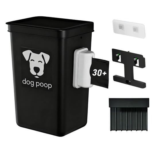 XONYOOM Dog Poop Trash Can Outside, 3.1 Gallon Dog Waste Container Pet Poop Trash Can with Lid Hanging for Fence, Garbage, Outdoors, Counter Top