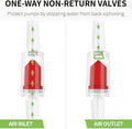 Pawfly Aquarium Check Valves Plastic One Way Non-Return Check Valve for Fish Tank