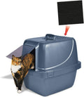 10 Pack Cat Litter Box Charcoal Filters Replacement Carbon Odor Filters 6Inch x 6.5Inch Hooded Cat Litter Boxes and Pans