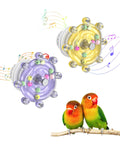 Pawfly 2 Pcs Bird Toys for Parakeets, Colorful Spinning Wheel Chew Toys, Interactive Spinner Rattle Parrot Toys, Cockatiel Toys, Parakeet Toys, Bird Cage Accessories for Entertainment Chewing Exercise