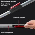 87'' Telescopic Snake Tongs, Aircraft-Grade Aluminum Alloy Reptile Grabber Rattle Snake Catcher Wide Jaw Handling Tool w