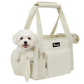 Pawaboo Dog Purse Carrier, Airline Approved Soft Sided Pet Carrier for Small Dogs Cats Rabbits with Large Pockets, Safety Leash, Soft Cushion, Breathable Dog Travel Carrying Tote Bag with Mesh Window