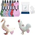 MANON ROSA Chicken Diapers Bantam Hens - Reusable 6-Piece Set with Bow Ties Poultry Nappies Washable Waterproof for Gees