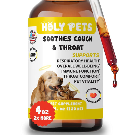 Cough Medicine for Dogs & Cats, Kennel Cough Treatment, Respiratory Infection Support - Sneezing Relief & Cough Treatment - Pet Asthma Support - Made with Natural Ingredients in The USA (4oz)