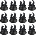 AQUANEAT 12 Pack Aquarium Suction Cups with Clip Black,for 1" Standard Aquarium Heater, Tubing Hose, Plant Fish Tank